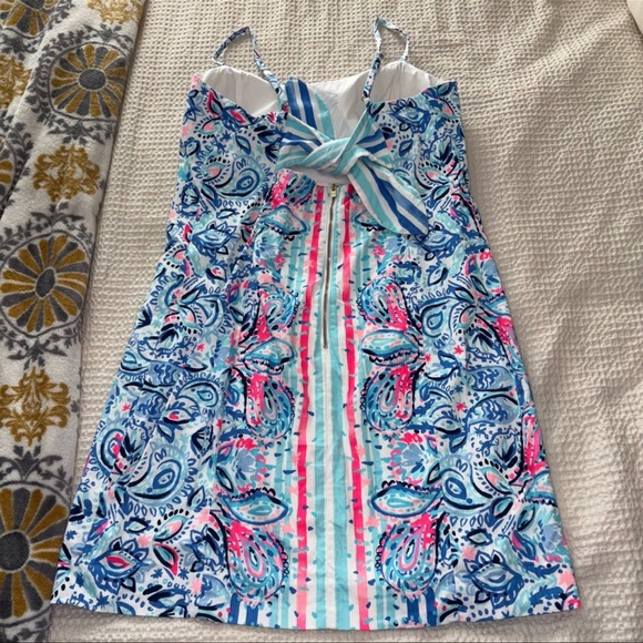 Lilly Pulitzer Blue and Pink Paisley Mini Dress - Picture 4 of 9